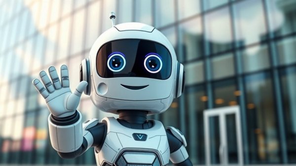 Disney plans to phase out Hulu as a robot waves cheerfully outside a glass building.