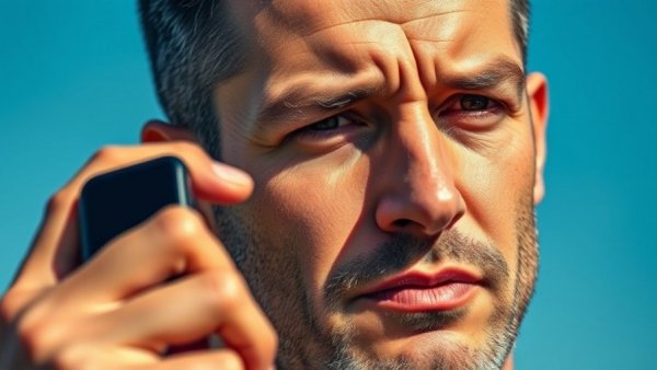 Close-up of man showcasing a fitness tracker outdoors.