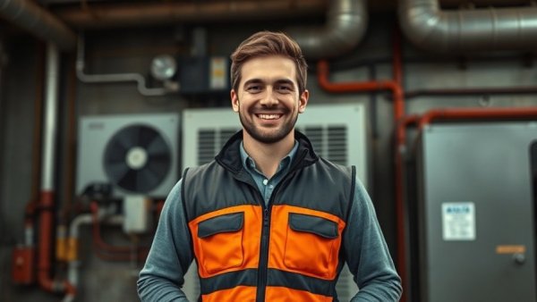Person with HVAC system and design elements, HVAC retrofitting challenges.
