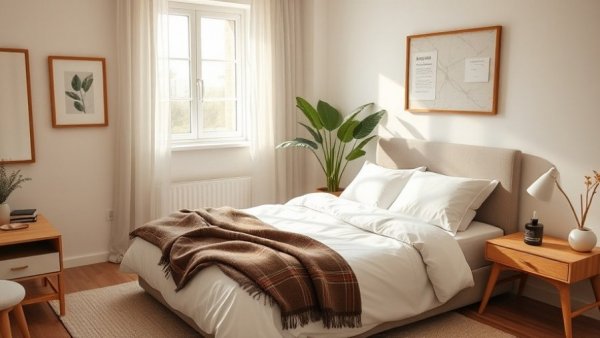 Serene bedroom showcasing best cooling solutions for your home