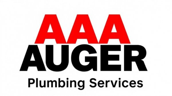 AAA Auger logo, plumbing services branding