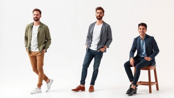 Casual summer attire worn by two men in relaxed poses