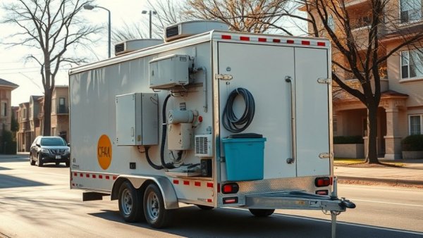 HVAC equipment on trailer, related to HVAC price-fixing lawsuit.