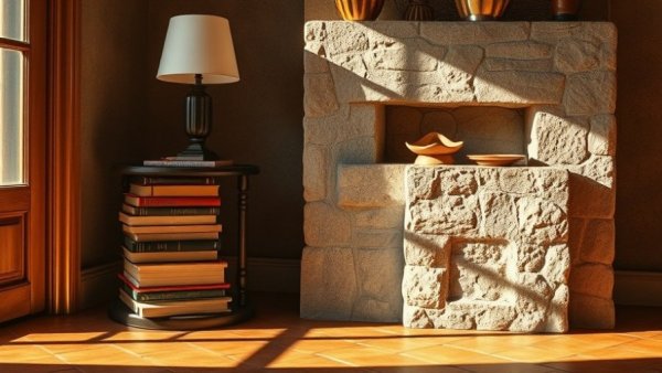 Chic home design with elegant decor and warm lighting