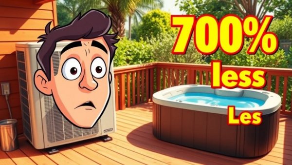 Air source heat pump for hot tubs savings illustration.
