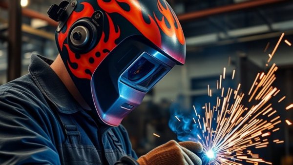 Innovation in cleats manufacturing with welder and engineers.