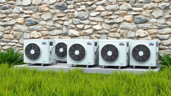 Air conditioning units against stone wall, linked to new Section 608 exam.