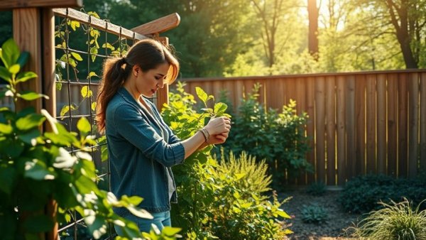 Gardening Tips from Lisa Przystup: Woman cultivating plants in a garden