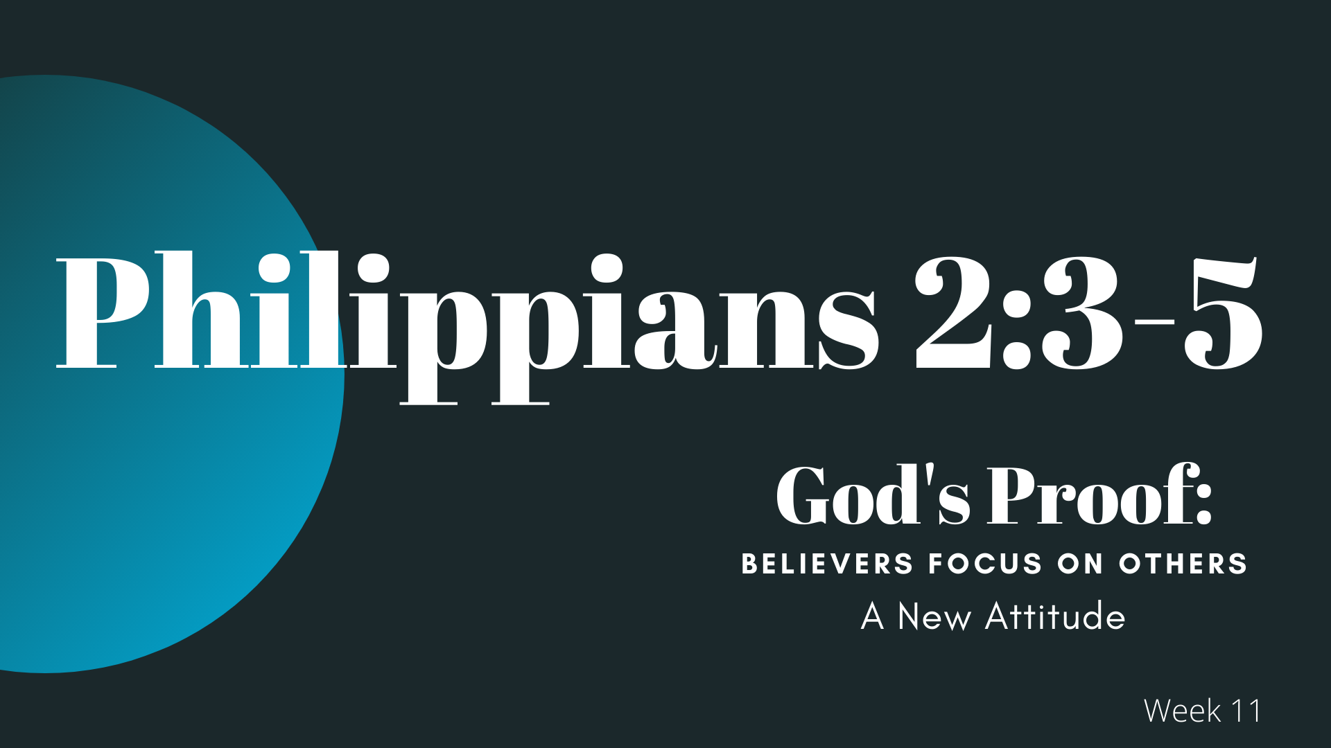 Proof of God's Salvation - A New Attitude