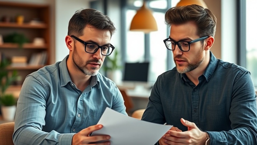 Two men analyzing effective recruitment strategies in a modern office.