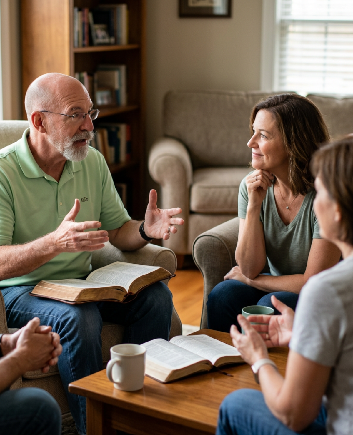 CJ Coolidge in a small group conversation
