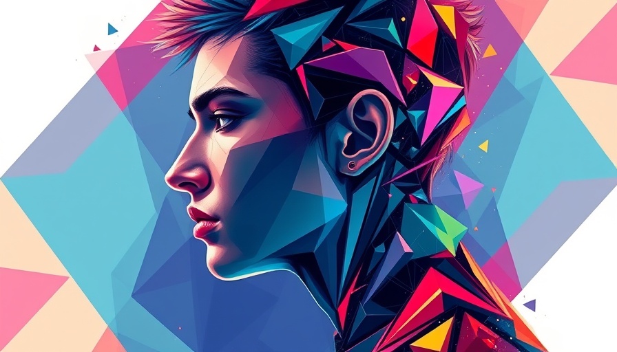 Abstract digital artwork depicting human capital concept with geometric shapes