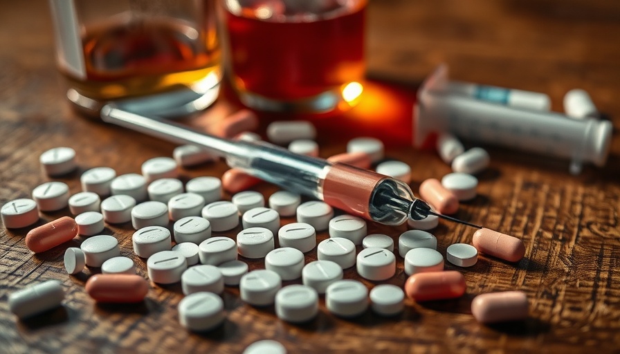 Substance misuse items on table suggesting workplace misconduct.