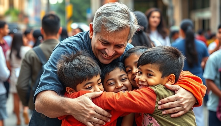 Caring leader interacting with children, showcasing leadership strategies.