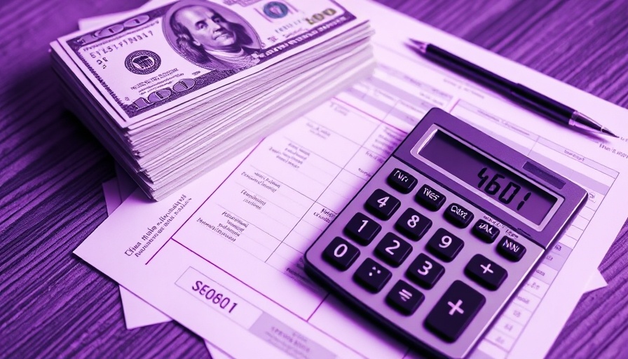 Nine-Figure Mindset concept with dollar bills and calculator on documents