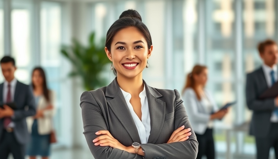 Leadership coaching in a modern office with confident professional woman.