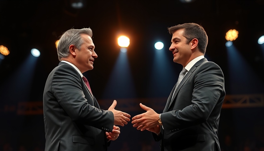 Civility in Leadership: Two leaders in conversation on stage.
