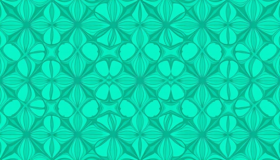 Seamless geometric teal pattern, abstract design, employee benefits