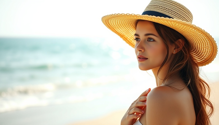 Woman on the beach applying sunscreen, co-managed healthcare.