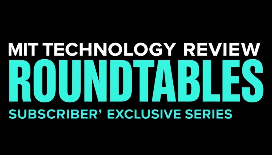 MIT Technology Review Roundtables on AI innovation graphic.
