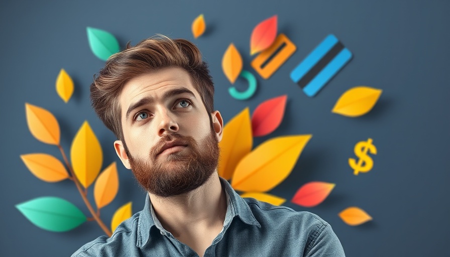 Thoughtful man considers financial options HRA and FSA, modern design.