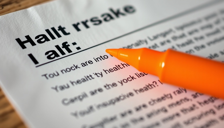 Close-up of health insurance form with orange highlighter for No Surprises Act.