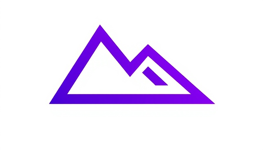 Minimalist purple geometric logo on white background