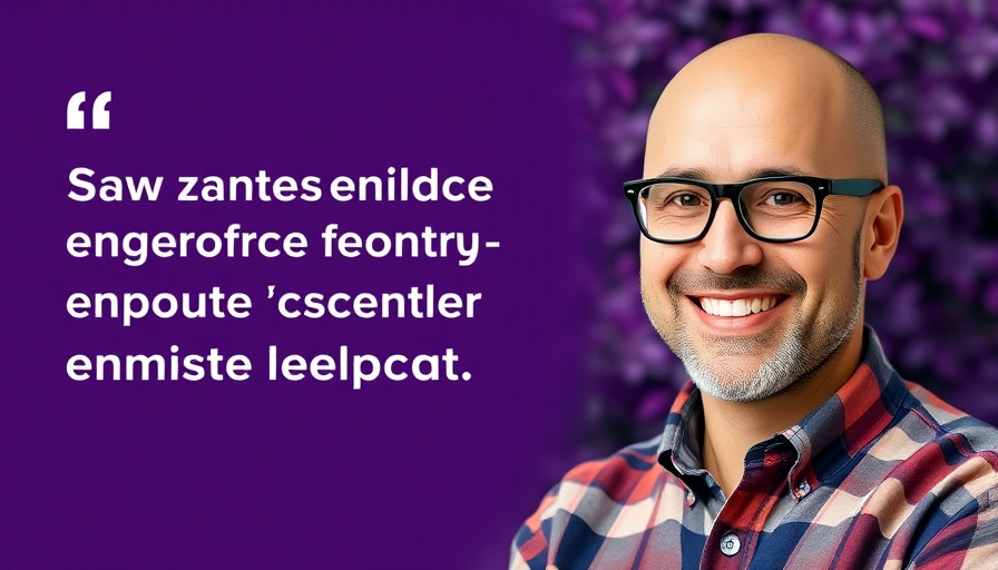 Employee engagement quote featuring a smiling man and podcast branding.