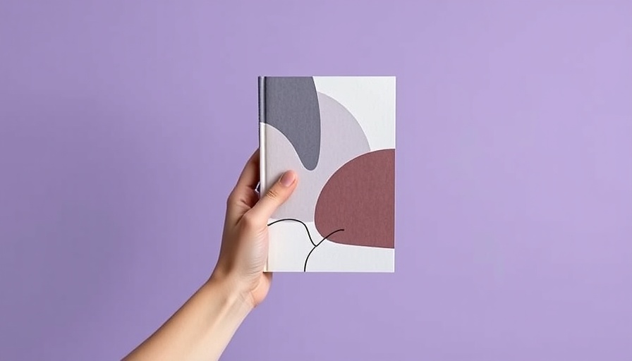 Stylized handbook held by hand on purple background, Employee Handbook