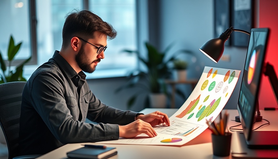 Man working with graphics, concept of Group Coverage HRA.