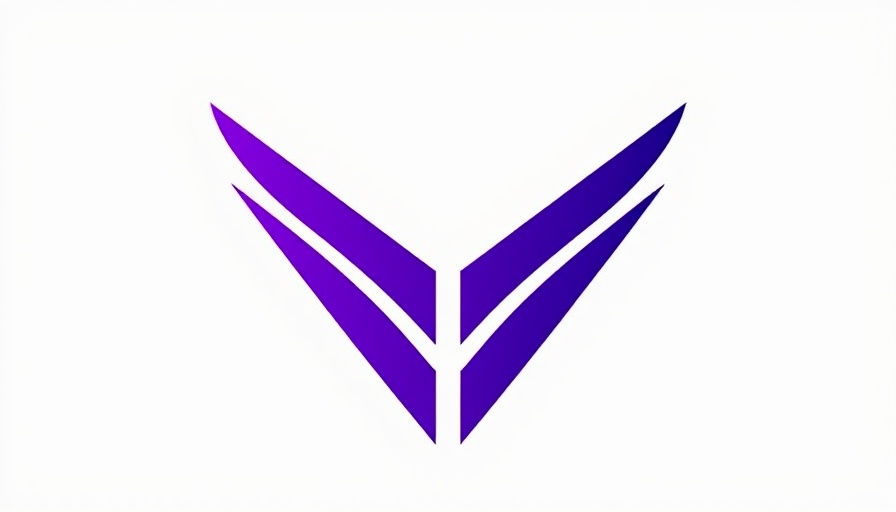 Abstract purple geometric logo symbolizing direction and focus.