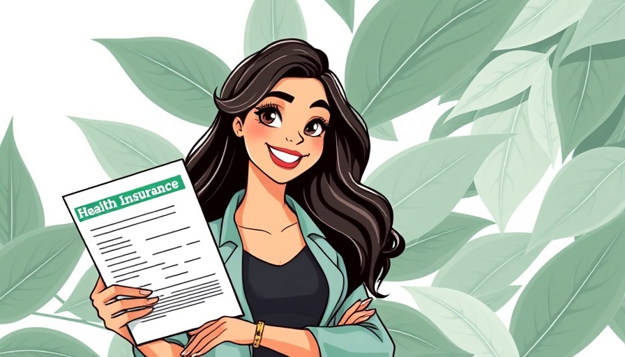 Illustration of woman with multi-state health insurance concept