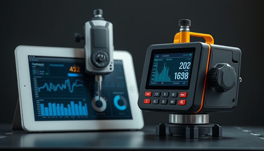 Kaman Precision Products Air Gap Tool with tablet displaying data.