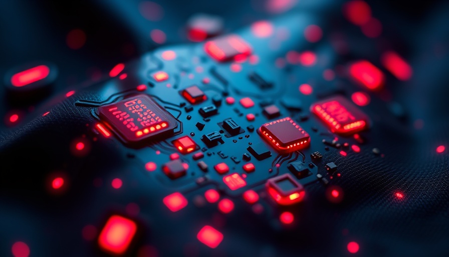 Futuristic intelligent wound dressing with glowing microchips highlighting innovation.