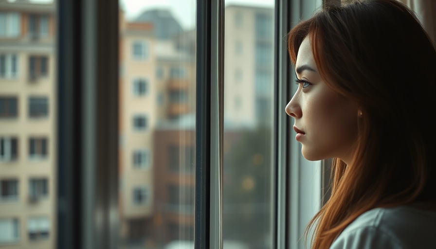 Contemplative woman by window, Vitamin D deficiency and depression theme