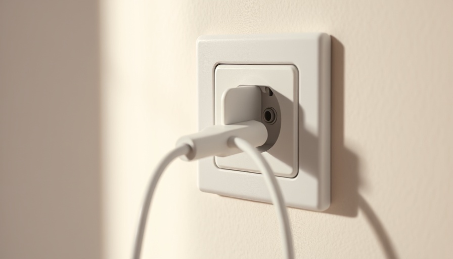 Lower bills by unplugging vampire devices: Partially unplugged charger in an outlet for energy saving.