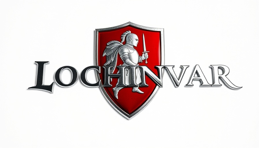 Lochinvar logo with silver text and red shield design.