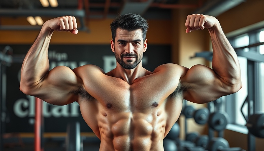 Muscular man flexing in gym, highlighting stretch vs squeeze phases.