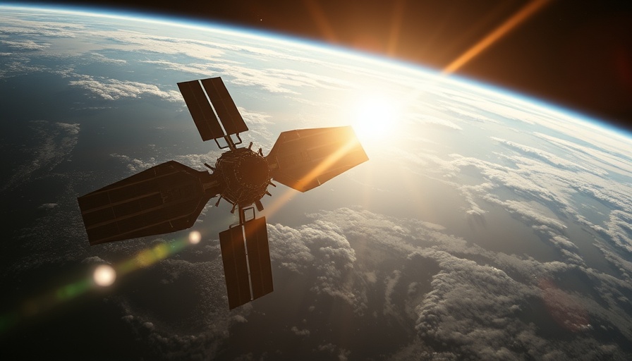 Satellite orbiting Earth, showcasing global Bluetooth layer connectivity.
