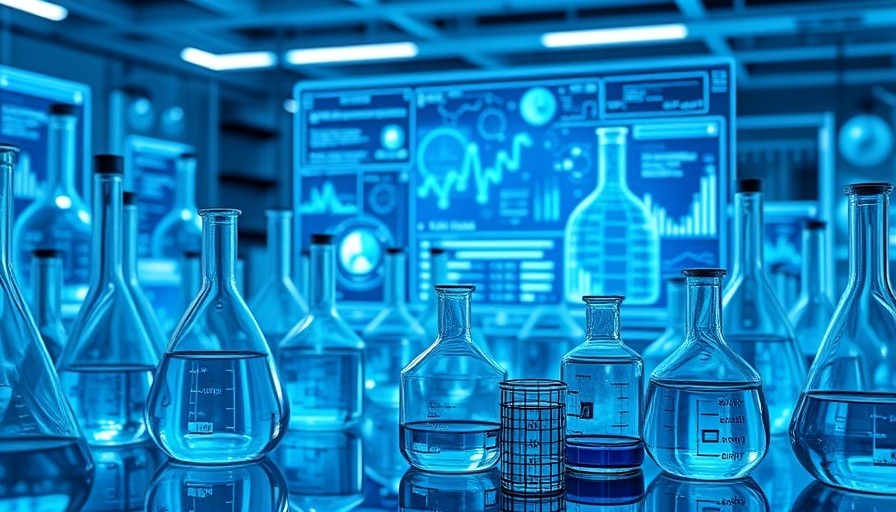 Digital data in futuristic lab highlights counterfeit medicine combat.