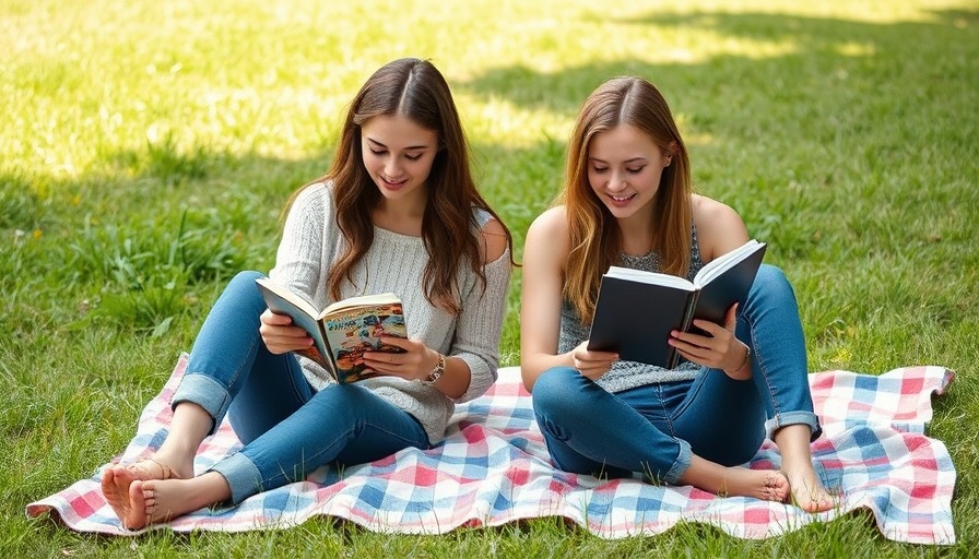 Two women enjoying reading outdoors, related to most read books on Goodreads.