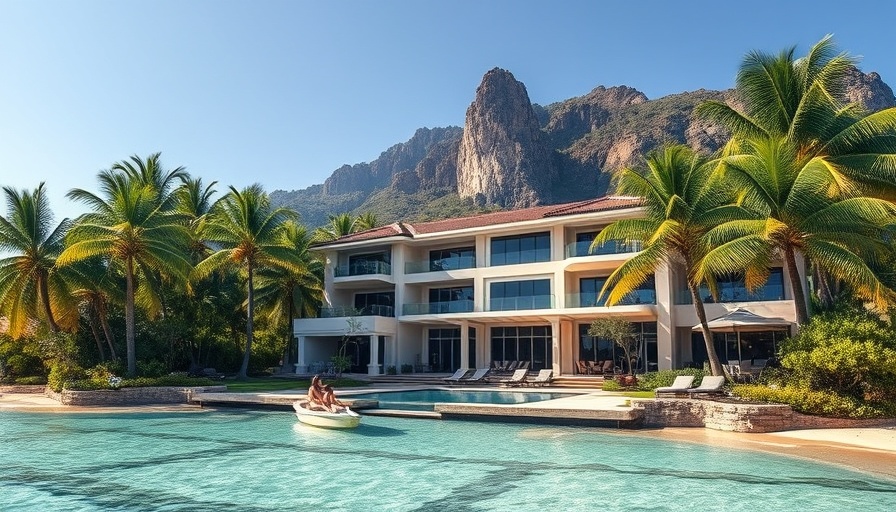 Luxurious Cabo San Lucas villa with pool and palm trees.