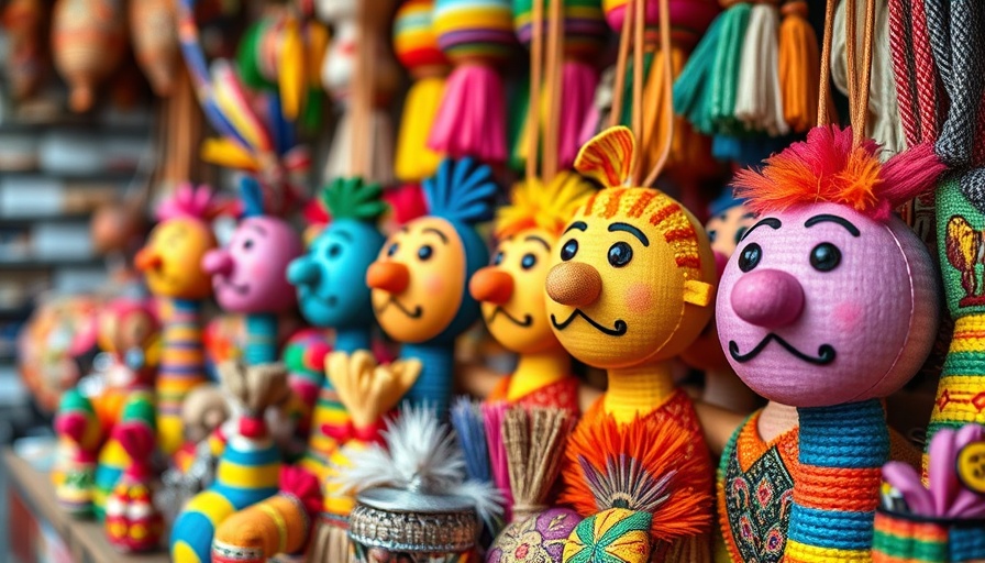 Colorful souvenirs on display during a vacation in Cabo San Lucas.
