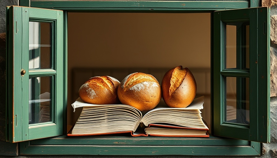 Historical fiction book cover with vintage bakery window.