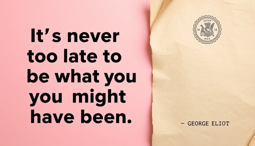 Inspirational quote graphic blending modern and vintage styles.