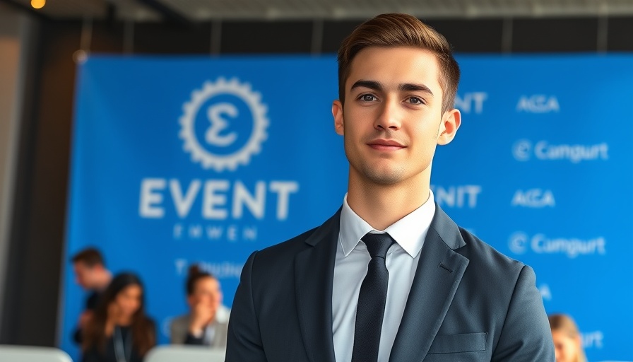 Confident young man at an event, representing Perplexity valuation growth.
