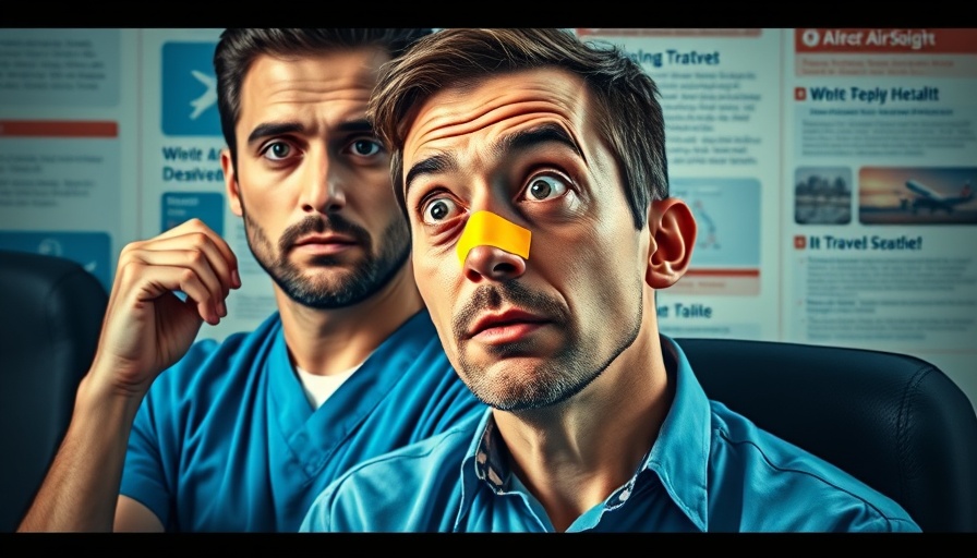 Flight Health concepts with medical professionals and airplane virus theme.