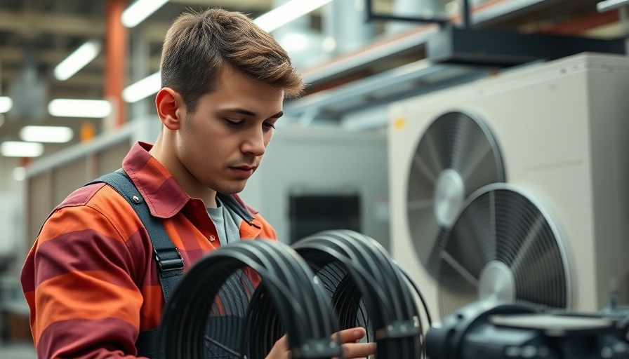 Aspen HVAC Refrigerant Options worker assembling coils in factory.