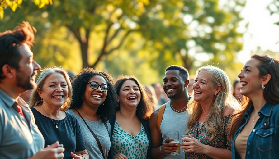 Diverse community gathering enjoying an outdoor event.