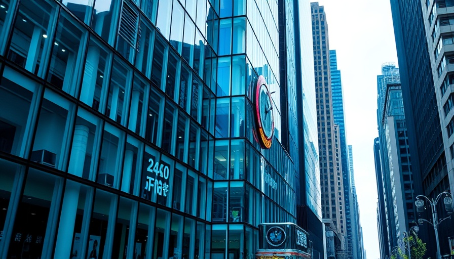 Modern office building symbolizing economic growth advocacy with urban design.